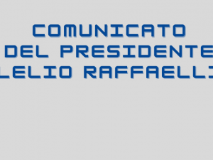 Comunicato del Presidente Lelio Raffaelli n°6 – Allenamenti Zona rossa